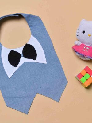 Gray white Cotton bibs