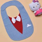 Gray Maroon Cotton bibs
