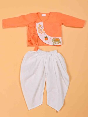 Ganesh Ji Hand painted Dhoti Angrakha Set