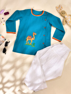 Camel Handpaint Kurta Pajama