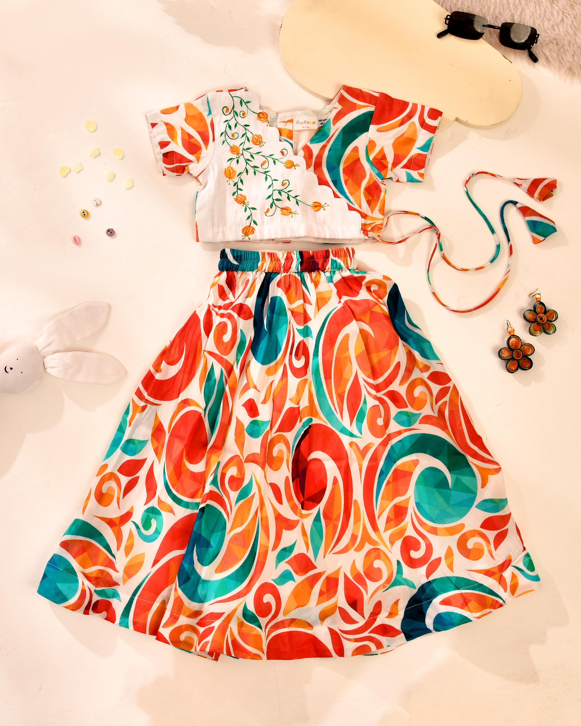 Cutwork Pure Silk Lehnga With Crop Top