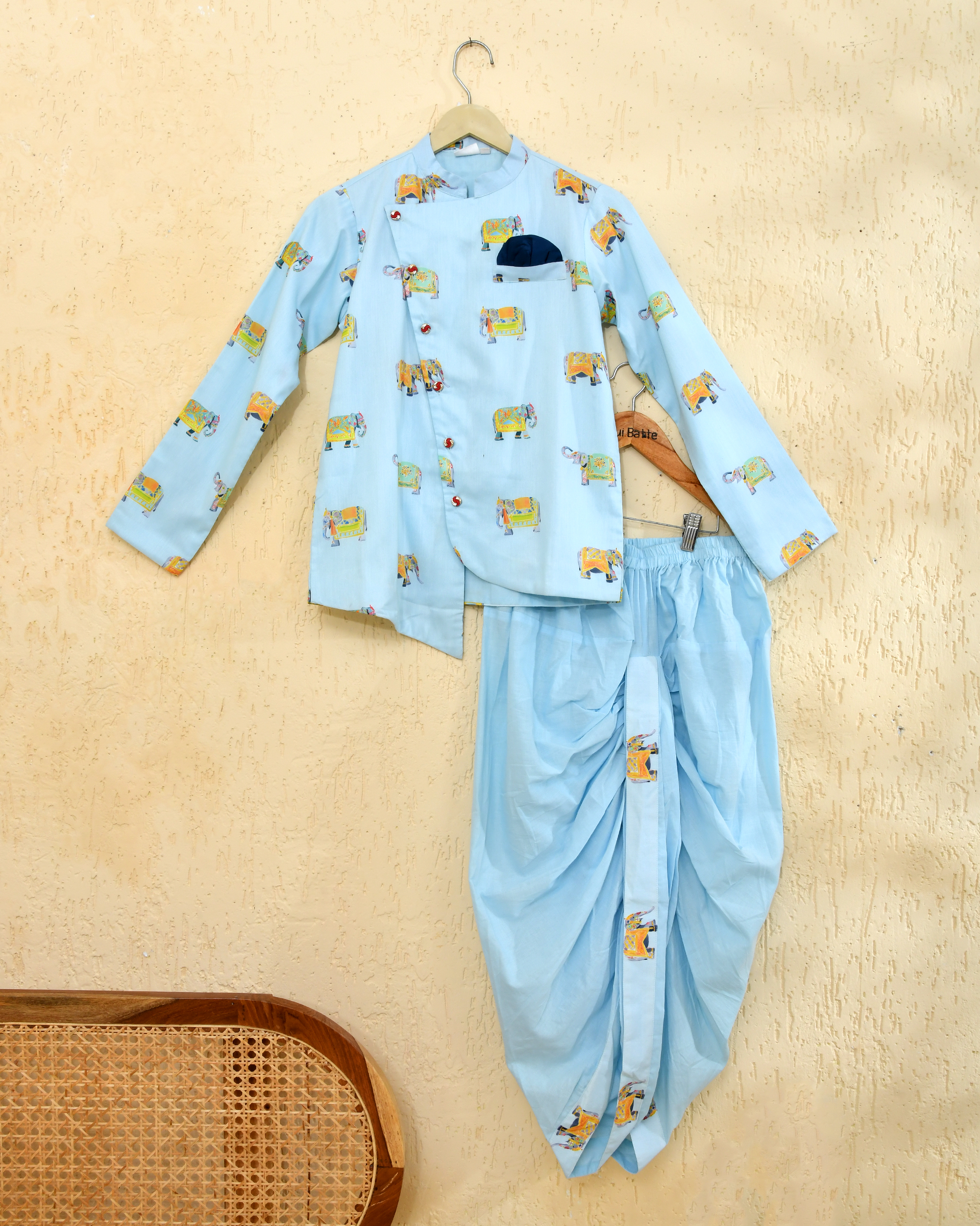 Sherwani Style Kurta Dhoti